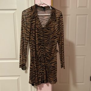 WILD FABLE MINI ANIMAL PRINT DRESS